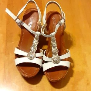 Brown and white wedges